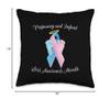 Pregnancy Infant Loss Awareness Month Ribbon Throw Pillow view 4