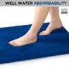 YHF Bathroom Rugs 24" X 35", Extra Thick & Soft Microfiber Shaggy, Machine Washable Bath Mats, Absorbent Bath Rugs, Non-Slip Rubber Backing Bath Mat for Bathroom Floor, Tub and Shower, Royal Blue view 4