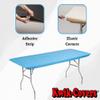 Kwik-Covers 5 Pack of Rectangular Plastic Table Covers Bundle - 70 Paper Napkins Included - for 6' Foot or 8' Foot Tables - (Table NOT Included) (Light Blue, 30" x 72" (6' Foot Table)) view 4