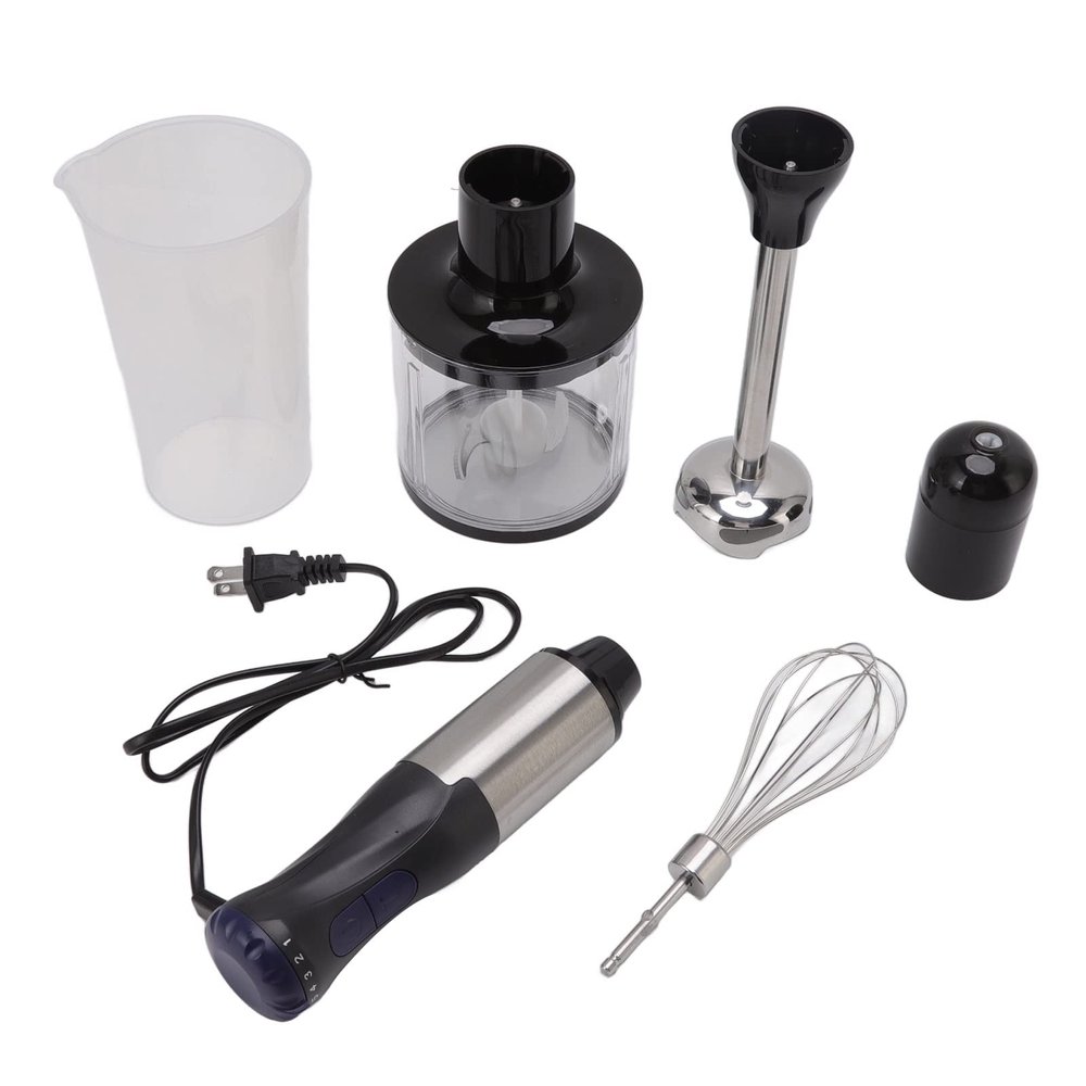 4 in 1 Food Processor Blender,Hand Blender with 500ml Chopper Bowl Handheld Blender Eggbeater for Egg Beating Food Chopping Juicing and Mixing