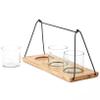 Modern Farmhouse Decor Accents - Wood & Iron Candleholder view 1
