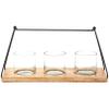 Modern Farmhouse Decor Accents - Wood & Iron Candleholder view 2