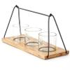 Modern Farmhouse Decor Accents - Wood & Iron Candleholder view 3