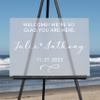 Semi-Custom Wedding Welcome Sign, Create your own Welcome Wedding Sign! Acrylic Wedding Sign - 18"Hx24"W Landscape Frosted Acrylic view 1