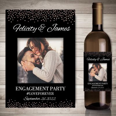 20pcs Personalize Printing Photo Wine Stickers Labels Wedding Custom Stickers Add Your Picture Candy Favors Gift Bottle Labels (C,3.5x4inches(9x10cm) 20pcs)