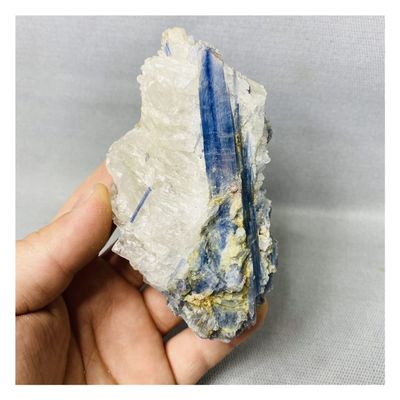 JUIYU Crystal Stone Natural Sapphire Crystal Aquamarine Mineral Mark Blue Calcite Home Decoration Presents (Color : Weight 295g)