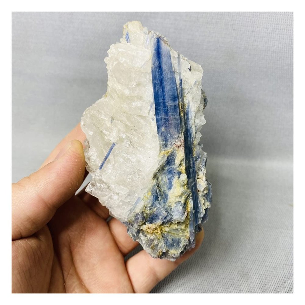 JUIYU Crystal Stone Natural Sapphire Crystal Aquamarine Mineral Mark Blue Calcite Home Decoration Presents (Color : Weight 295g)