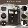 GLACER Bathroom Floor Cabinet, Wooden Storage Cabinet with Double Shutter Doors & 3-Position Adjustable Shelf, Side Storage Organizer, 23.5 x 12 x 31.5 inches (Espresso) view 4