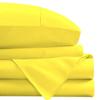 4 Piece RV Sheets Set, Luxury Breathable & Cooling Sheets Sheets 1000 Thread Count 100% Egyptian Cotton, 12 Inch Deep Pocket RV Bunk Size (30"X80"), Yellow view 2