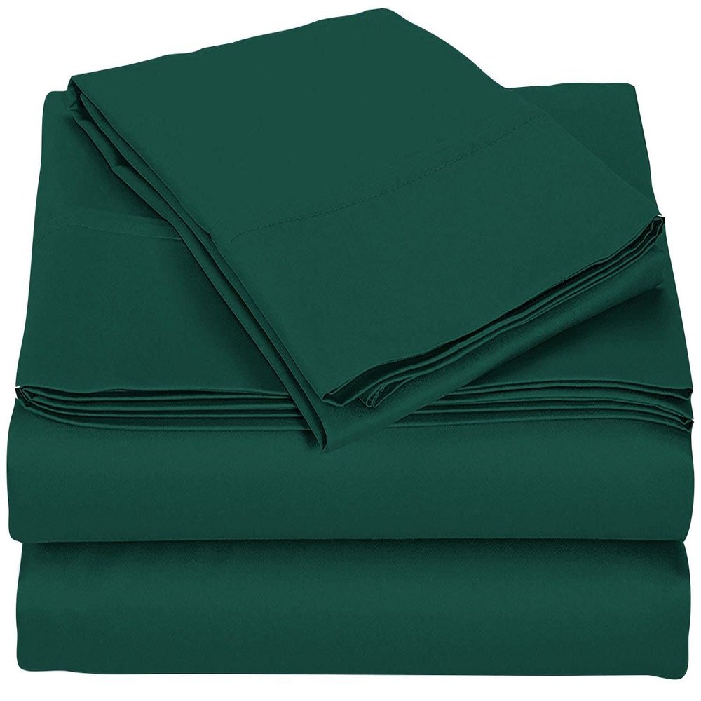4 Piece RV Sheets Set, Luxury Breathable & Cooling Sheets Sheets 1000 Thread Count 100% Egyptian Cotton, 12 Inch Deep Pocket RV King Size (72"X80"), Teal Green