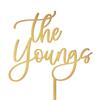 Alexis Mattox Design Personalized Wedding Cake Topper/Custom Script Cake Topper for Wedding or Anniversary/Customizable Cake Topper/Gold Silver view 1