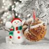 Kaiser Roll Christmas Decorations for Tree Bread Personalized Christmas Ornament Cute Food Ceramic Farmhouse Hanging Ornaments Holiday Christmas Keepsake New Year Gifts, 3 Inch view 3