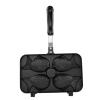 TOPINCN Taiyaki Frypan, Aluminium Alloy 4 Grids Non Stick Double Sided Taiyaki Pan Fish Shape Pot Pan, Home Kichen Waffle Pan With Handle view 4