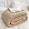 keusyoi Home Thick Bed Blanket Double Sided Lamb Cashmere Fleece Plaid Blankets Winter Warm Throw Sofa Cover Bedspread view 1