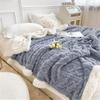 keusyoi Home Thick Bed Blanket Double Sided Lamb Cashmere Fleece Plaid Blankets Winter Warm Throw Sofa Cover Bedspread view 2