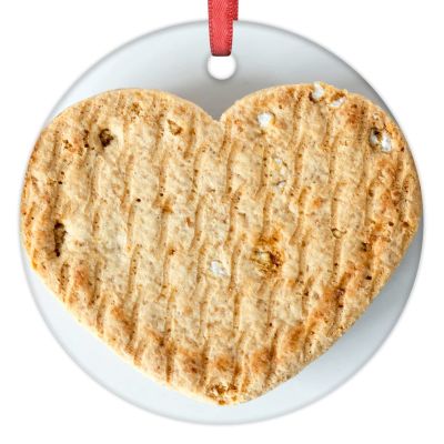 Cheese Crackers Christmas Tree Ornaments Personalized Christmas Ornament Funny Food Ceramic Farmhouse Hanging Ornaments Holiday Home Decor Christmas Keepsake New Year Gifts, 3 Inch