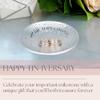 PureRejuva 10th Anniversary Tin Gifts  4 In., Engraved, Aluminum Wedding Ring Holder Dish & Gift Box  10 Year Wedding Gift for Him & 10 Year Anniversary for Her Textured Style view 2