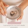 PureRejuva 10th Anniversary Tin Gifts  4 In., Engraved, Aluminum Wedding Ring Holder Dish & Gift Box  10 Year Wedding Gift for Him & 10 Year Anniversary for Her Textured Style view 4