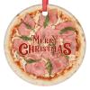 Christmas Ornaments American Pizza Christmas Tree Ornaments Pizza Ceramic Funny Food Ornaments Personalized Christmas Ornaments 2022 Keepsake Holiday Christmas Decor, 3 Inch view 1