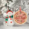 Christmas Ornaments American Pizza Christmas Tree Ornaments Pizza Ceramic Funny Food Ornaments Personalized Christmas Ornaments 2022 Keepsake Holiday Christmas Decor, 3 Inch view 3