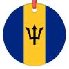 Christmas Ornaments Barbados Flag Christmas Tree Ornaments Country City Souvenir Ceramic Barbados Ornaments Personalized Christmas Ornaments 2022 Keepsake Holiday Christmas Decor, 3 Inch view 1