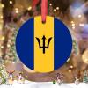 Christmas Ornaments Barbados Flag Christmas Tree Ornaments Country City Souvenir Ceramic Barbados Ornaments Personalized Christmas Ornaments 2022 Keepsake Holiday Christmas Decor, 3 Inch view 2