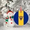 Christmas Ornaments Barbados Flag Christmas Tree Ornaments Country City Souvenir Ceramic Barbados Ornaments Personalized Christmas Ornaments 2022 Keepsake Holiday Christmas Decor, 3 Inch view 3