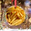 Frech Fries Christmas Ornaments 2022 Christmas Decorations for Tree Personalized Funny Food Porcelain Christmas Ornaments Holiday Christmas Keepsake New Year Gifts, 3 Inch view 2