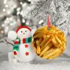 Frech Fries Christmas Ornaments 2022 Christmas Decorations for Tree Personalized Funny Food Porcelain Christmas Ornaments Holiday Christmas Keepsake New Year Gifts, 3 Inch view 3