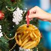 Frech Fries Christmas Ornaments 2022 Christmas Decorations for Tree Personalized Funny Food Porcelain Christmas Ornaments Holiday Christmas Keepsake New Year Gifts, 3 Inch view 4