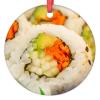 Japanese Sushi Christmas Decorations for Tree Personalized Christmas Ornament Snack Food Ceramic Farmhouse Hanging Ornaments Holiday Christmas Keepsake New Year Gifts, 3 Inch view 1
