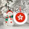 Christmas Ornaments Hong Kong Flag Christmas Tree Ornaments Country City Souvenir Ceramic Hong Kong Ornaments Personalized Christmas Ornaments 2022 Keepsake Holiday Christmas Decor, 3 Inch view 3