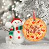 Bacon Pizza Christmas Ornaments 2022 Pizza Christmas Tree Ornaments Personalized Realistic Food Porcelain Christmas Ornaments Holiday Christmas Keepsake New Year Gifts, 3 Inch view 3
