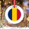 Chad Flag Christmas Ornaments 2022 Country City Souvenir Ornaments for Christmas Trees Personalized National Flag Porcelain Christmas Ornaments Holiday Christmas Keepsake New Year Gifts, 3 Inch view 2