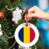 Chad Flag Christmas Ornaments 2022 Country City Souvenir Ornaments for Christmas Trees Personalized National Flag Porcelain Christmas Ornaments Holiday Christmas Keepsake New Year Gifts, 3 Inch view 4