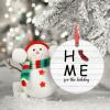 California Christmas Tree Ornaments Personalized US State Christmas Ornament Buffalo Plaid Home for The Holiday Ceramic Hanging Ornaments Holiday Christmas Keepsake New Year Gifts, 3 Inch view 3