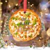 Pizza Pie Christmas Ornaments 2022 Pizza Christmas Tree Ornaments Personalized Cute Food Porcelain Christmas Ornaments Holiday Home Decor Christmas Keepsake New Year Gifts, 3 Inch view 2