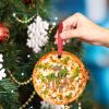 Pizza Pie Christmas Ornaments 2022 Pizza Christmas Tree Ornaments Personalized Cute Food Porcelain Christmas Ornaments Holiday Home Decor Christmas Keepsake New Year Gifts, 3 Inch view 4