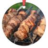 BBQ Beef Skewers Christmas Tree Ornaments BBQ Barbecue Personalized Christmas Ornament Realistic Food Ceramic Hanging Ornaments Holiday Christmas Keepsake New Year Gifts, 3 Inch view 1