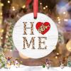 West Virginia Christmas Decorations for Tree Personalized US State Christmas Ornament Leopard Print Home Red Heart Ceramic Hanging Ornaments Holiday Christmas Keepsake New Year Gifts, 3 Inch view 2