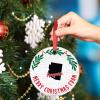 Arizona Christmas Tree Ornaments Personalized US State Christmas Ornament Merry Christmas Wreath Ceramic Farmhouse Hanging Ornaments Holiday Christmas Keepsake New Year Gifts, 3 Inch view 4