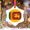 Sri Lanka Flag Christmas Ornaments 2022 Country City Souvenir Christmas Tree Ornaments Personalized National Flag Porcelain Christmas Ornaments Holiday Christmas Keepsake New Year Gifts, 3 Inch view 2