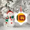 Sri Lanka Flag Christmas Ornaments 2022 Country City Souvenir Christmas Tree Ornaments Personalized National Flag Porcelain Christmas Ornaments Holiday Christmas Keepsake New Year Gifts, 3 Inch view 3