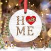 Kentucky Ornaments Personalized Home State Christmas Ornaments 2022 Leopard Print Home Red Heart Ornaments for Christmas Trees Kentucky Hanging Ornaments Christmas Keepsake New Year Gifts, 3 Inch view 2