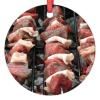 Christmas Ornaments BBQ Lamb Skewers Ornaments for Christmas Trees BBQ Barbecue Ceramic Cute Food Ornaments Personalized Christmas Ornaments 2022 Keepsake Holiday Christmas Decor, 3 Inch view 1