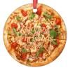 Mexican Pizza Christmas Tree Ornaments Personalized Christmas Ornament Funny Food Ceramic Farmhouse Hanging Ornaments Holiday Home Decor Christmas Keepsake New Year Gifts, 3 Inch view 1