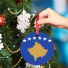 Christmas Ornaments Kosovo Flag Ornaments for Christmas Trees Country City Souvenir Ceramic Kosovo Ornaments Personalized Christmas Ornaments 2022 Keepsake Holiday Christmas Decor, 3 Inch view 4