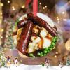 Bangers and Mash Ornaments Personalized Christmas Ornaments 2022 Funny Food Christmas Tree Ornaments Farmhouse Hanging Ornaments Holiday Christmas Keepsake New Year Gifts, 3 Inch view 2