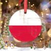 The Flag of Poland Ornaments for Christmas Trees Personalized Patriotic Christmas Ornaments 2022 Country City Souvenir Hanging Ornaments Holiday Christmas Keepsake New Year Gifts, 3 Inch view 2