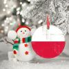 The Flag of Poland Ornaments for Christmas Trees Personalized Patriotic Christmas Ornaments 2022 Country City Souvenir Hanging Ornaments Holiday Christmas Keepsake New Year Gifts, 3 Inch view 3